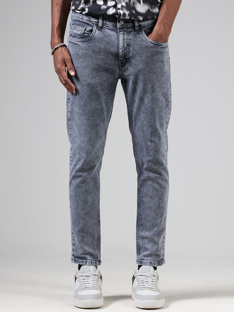 Nuon Dark Grey Slim - Fit Mid - Rise Jeans