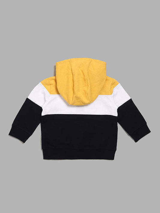 HOP Baby Multicolor Block Striped Hoodie Jacket