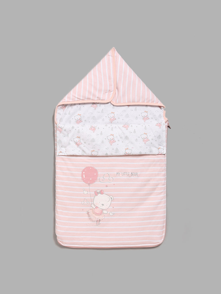 HOP Baby Pink Bear-Themed Sleeping Bag