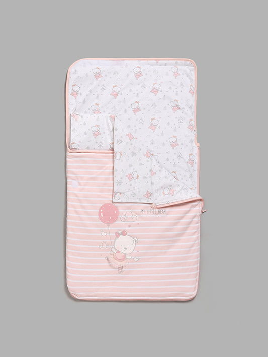 HOP Baby Pink Bear-Themed Sleeping Bag