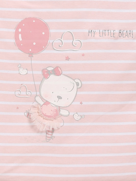HOP Baby Pink Bear-Themed Sleeping Bag