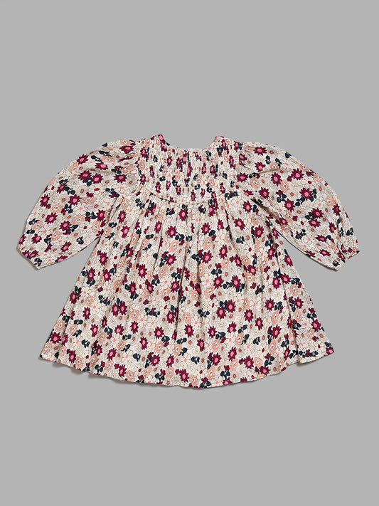 HOP Kids Multicolor Floral Printed Dress