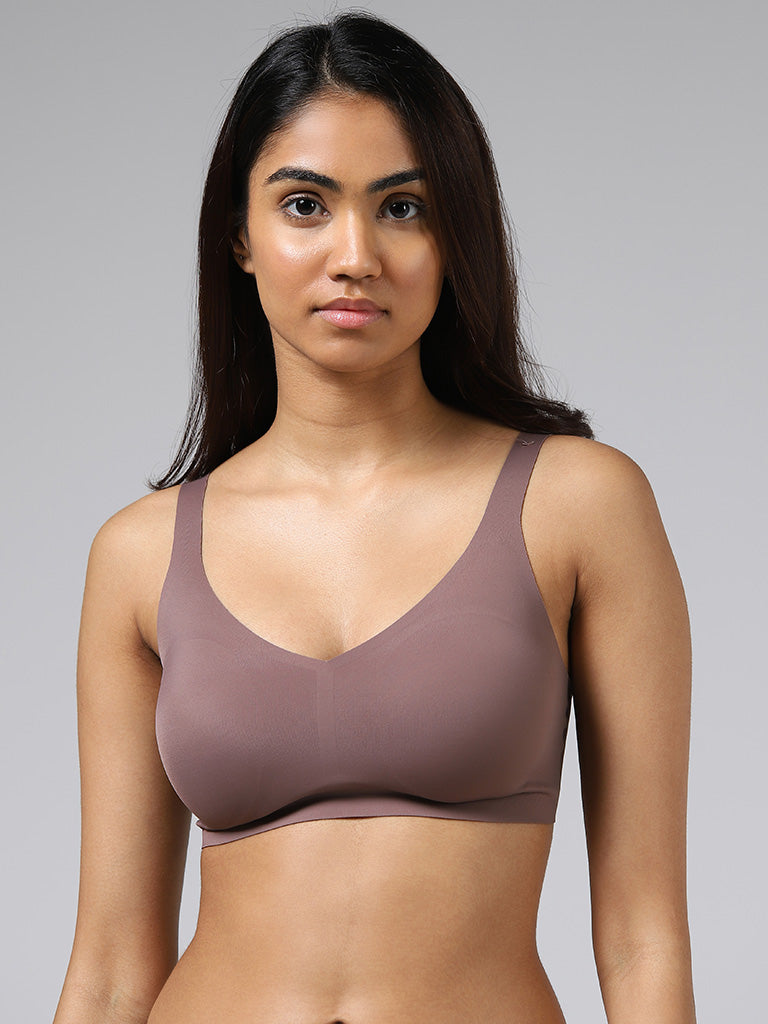 Buy Wunderlove Brown Invisible Full Coverage Bra from Westside