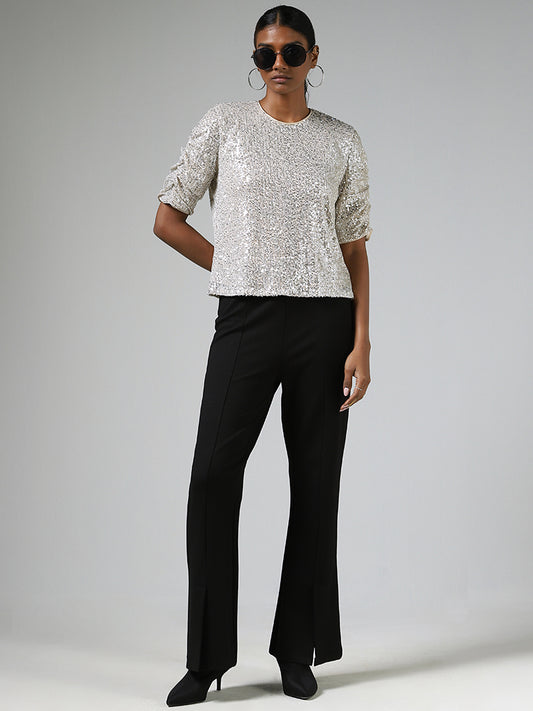 Wardrobe Champagne Sequin Top