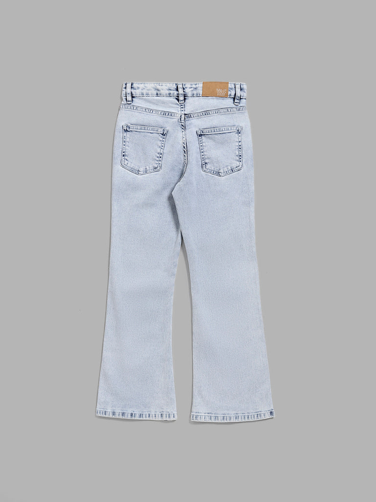 Y&F Kids Light Blue Relaxed - Fit Mid Rise Jeans