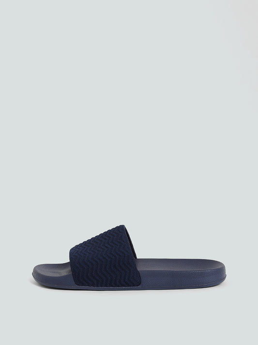 SOLEPLAY Blue Knitted Slides
