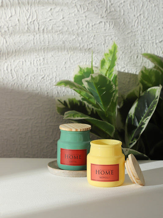 Westside Home Yellow Neroli Glass Jar Scented Candle