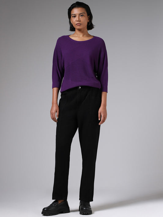 LOV Solid Black Denim Jeans