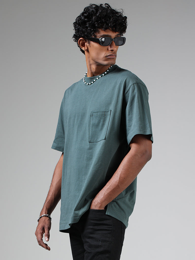 Nuon Emerald Green Relaxed Fit T-Shirt