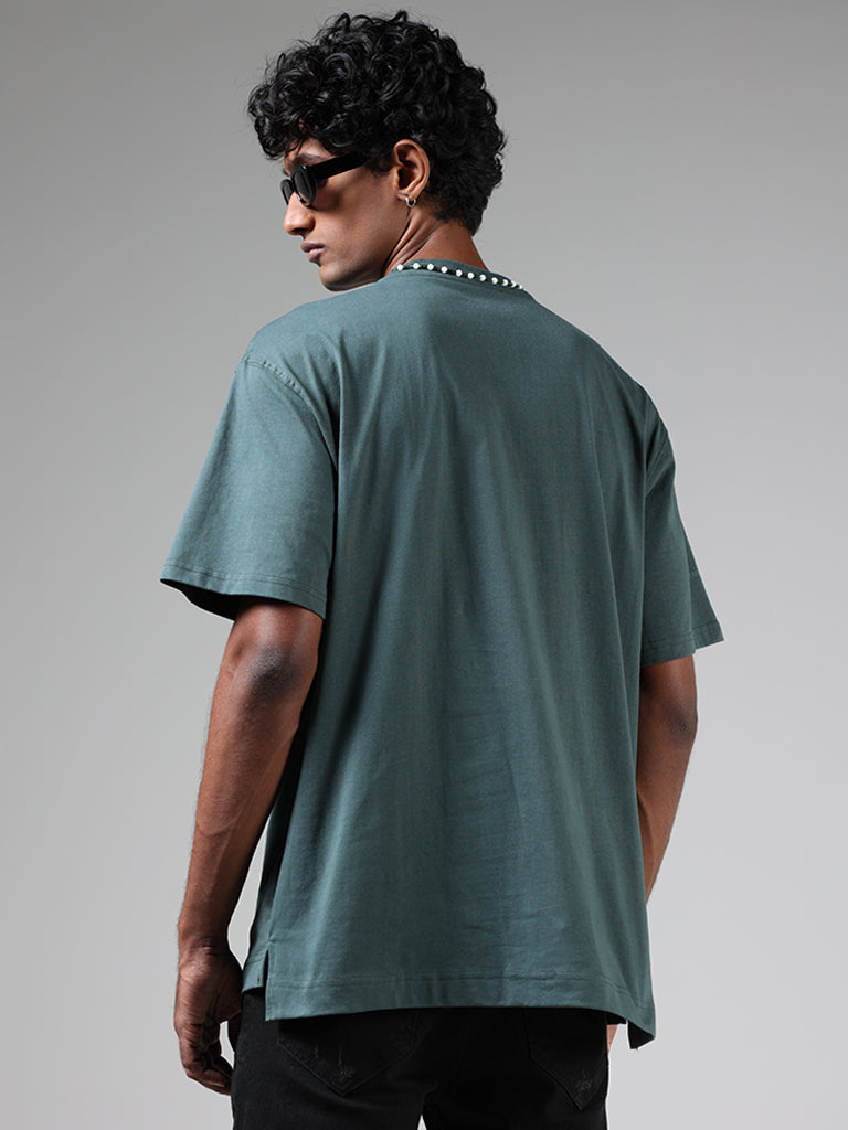 Nuon Emerald Green Relaxed Fit T-Shirt
