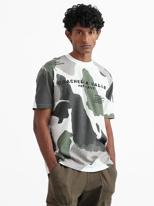 Nuon Multicolored Printed Relaxed Fit T-Shirt