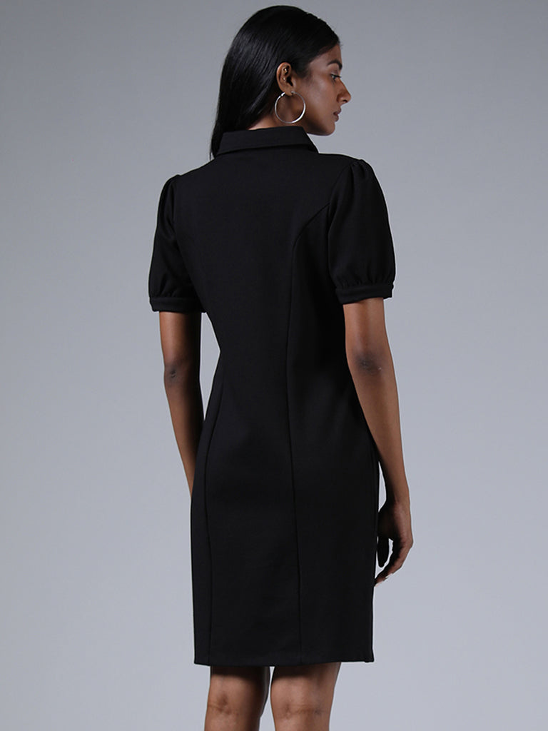 Wardrobe Solid Black Dress