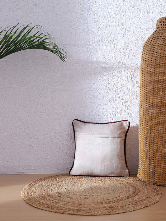Westside Home Multicolour Elephant Zardozi Embroidered Cushion Cover