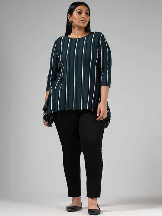 Gia Solid Black Ankle Length Denim Jeggings