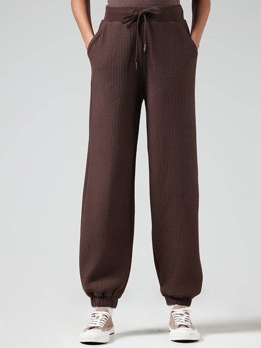 Studiofit Self Brown High-Waisted Joggers