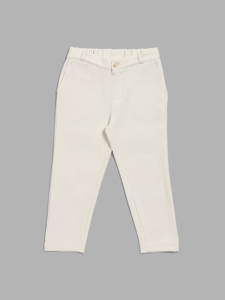 HOP Kids Off White Trousers