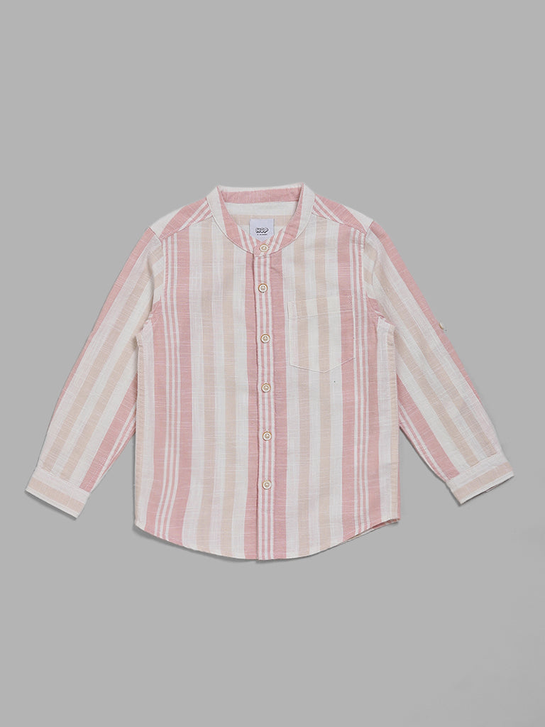 HOP Kids Rose Pink Striped Shirt