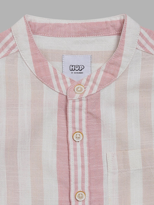 HOP Kids Rose Pink Striped Shirt