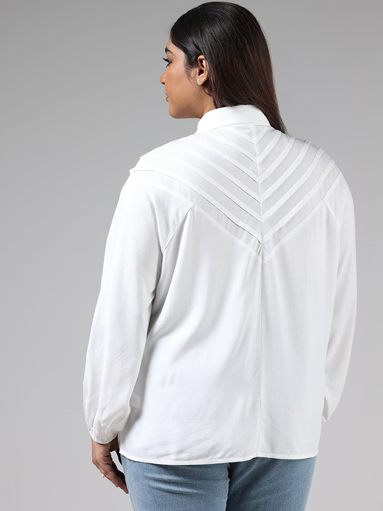 Gia Solid Off White Shirt