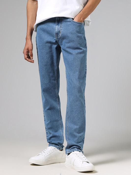Nuon Ice Blue Straight - Fit Mid - Rise Jeans