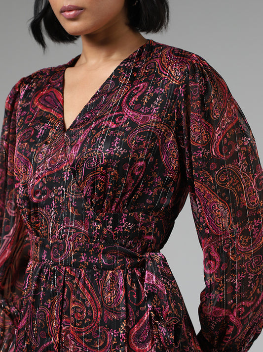 LOV Mango Paisley Printed Multicolor Dress