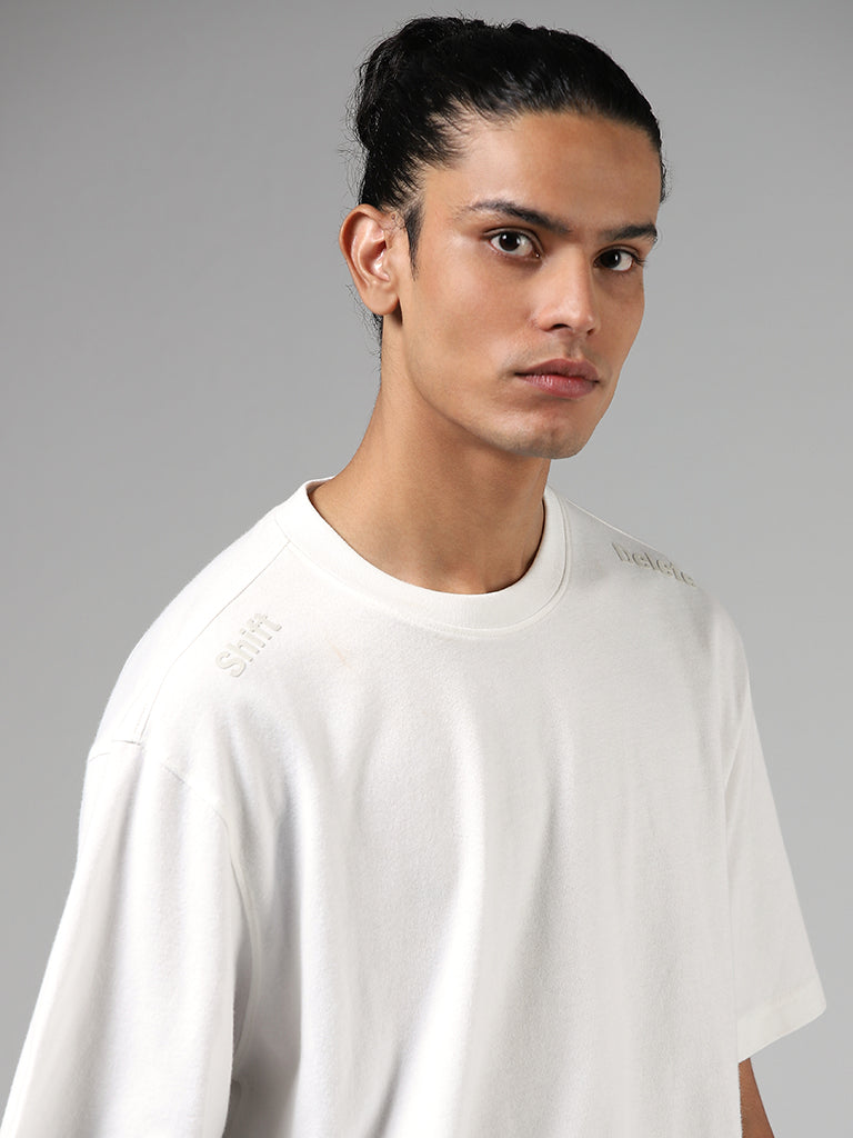 Studiofit White Relaxed Fit T-Shirt