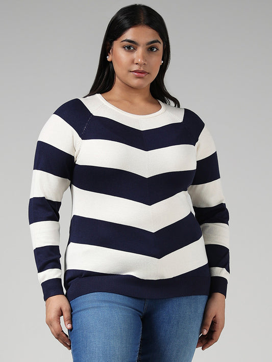 Gia Navy Striped Sweater