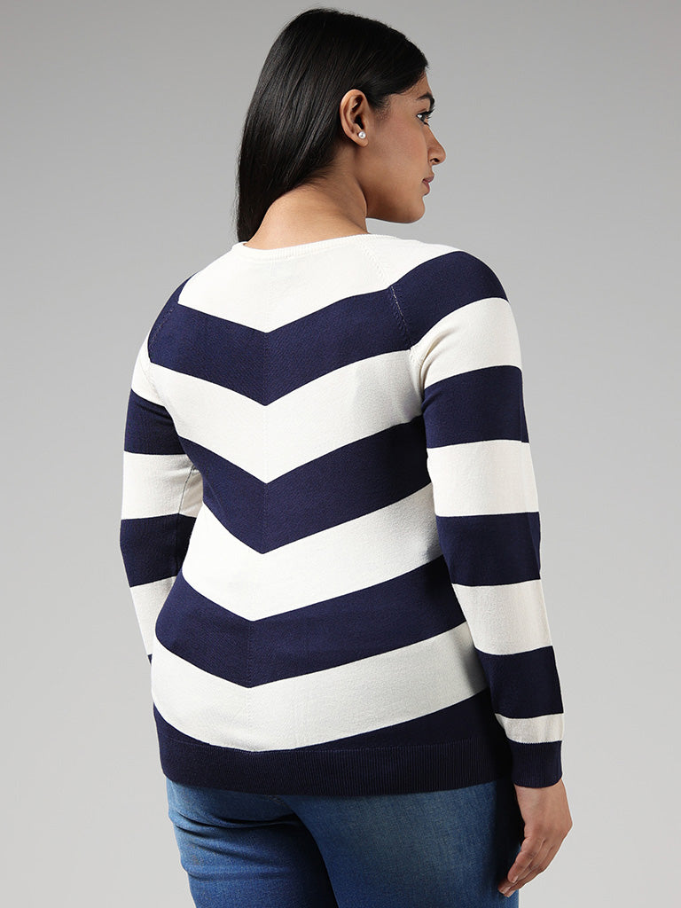 Gia Navy Striped Sweater