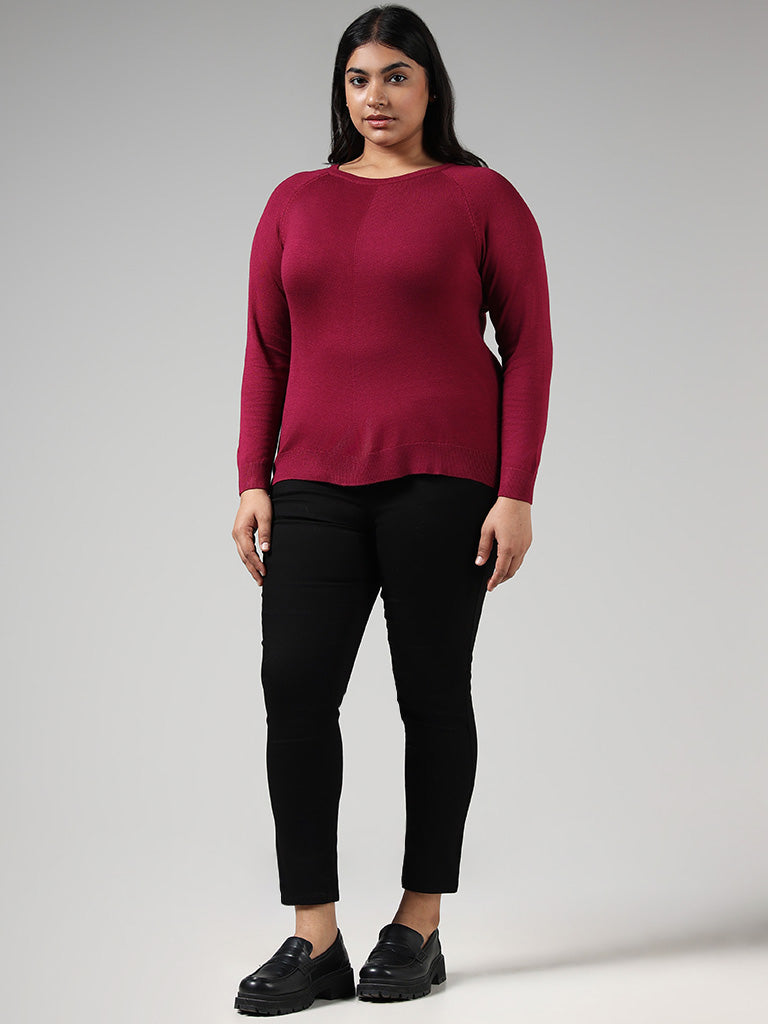 Gia Solid Plum Sweater