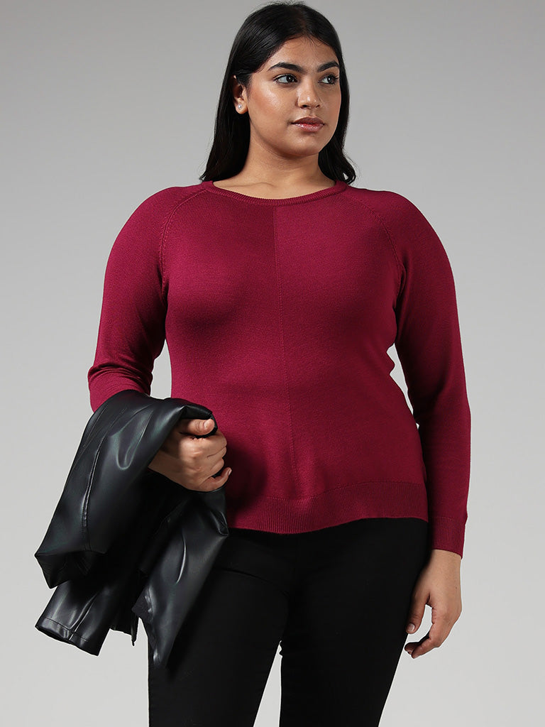 Gia Solid Plum Sweater