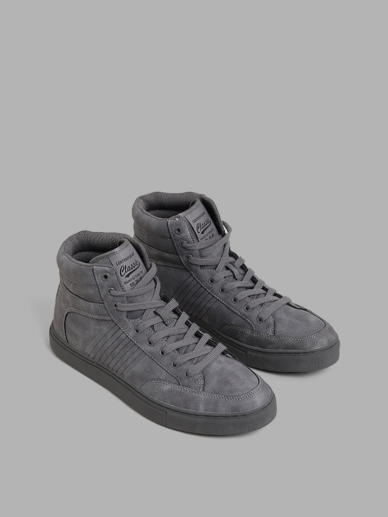 Buy SOLEPLAY Grey Biker Boots from Westside