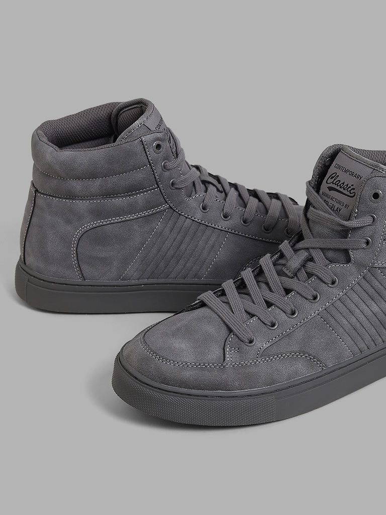 Buy SOLEPLAY Grey Biker Boots from Westside