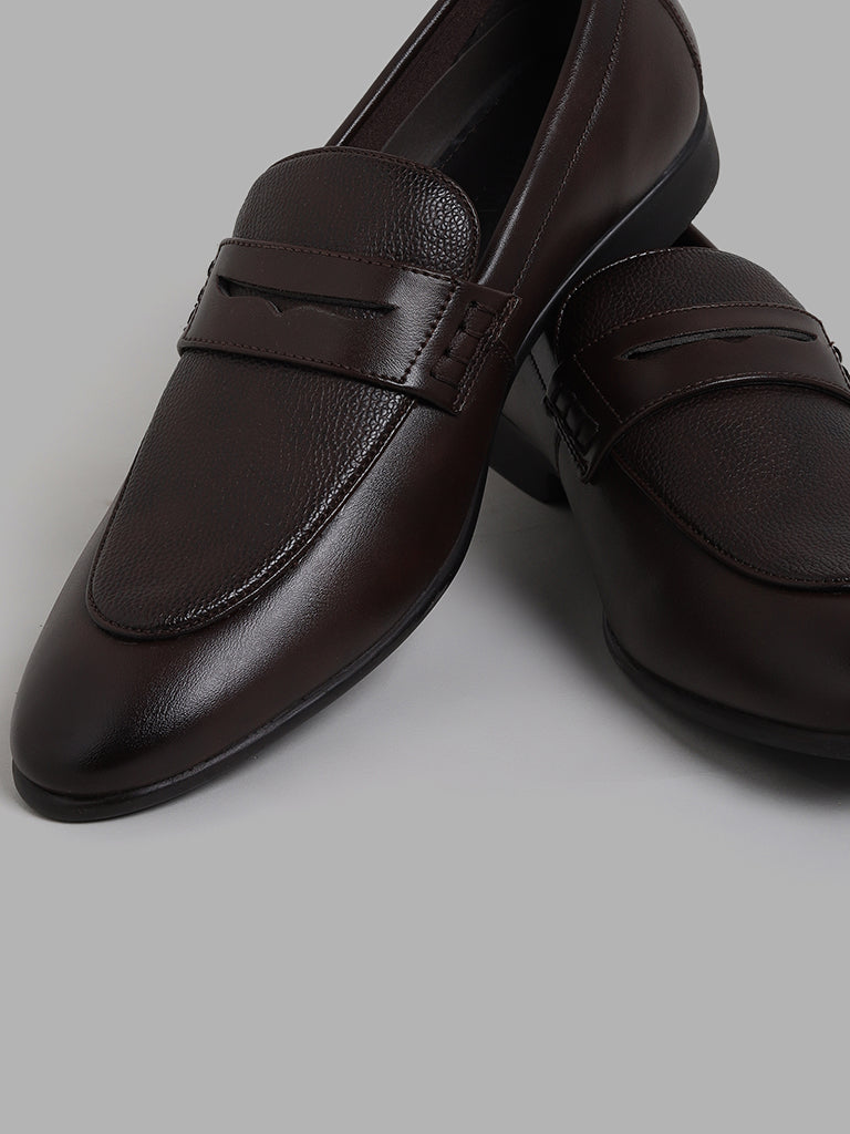 SOLEPLAY Brown Saddle Detail Loafers