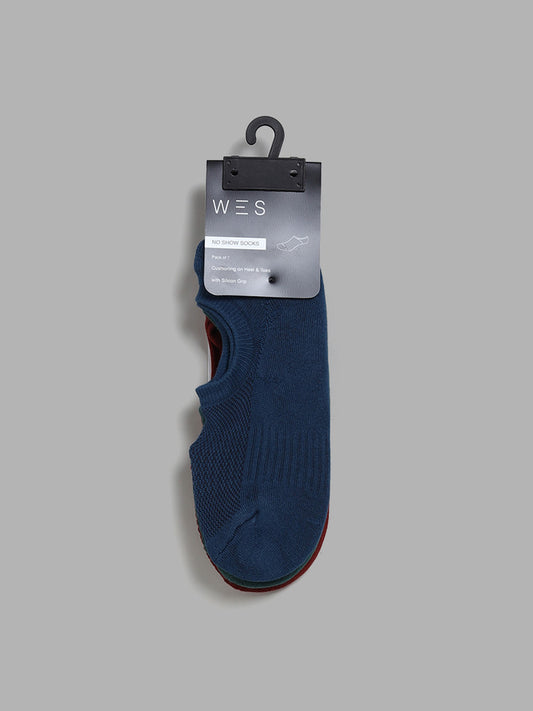 WES Lounge Teal No Show Socks - Pack of 3