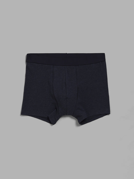 WES Lounge Solid & Polka Dots Blue Trunks - Pack of 3