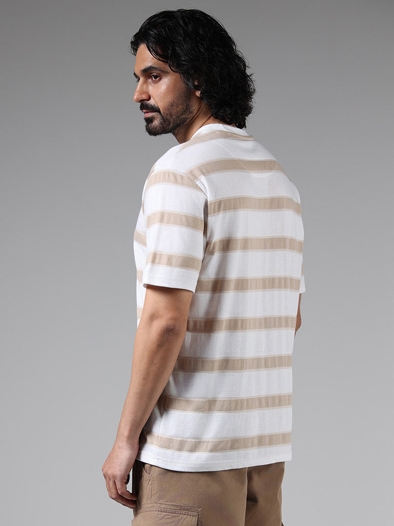 Off white striped t shirt cheap