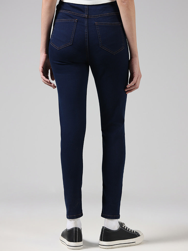 Nuon Dark Blue Slim - Fit High Rise Jeans