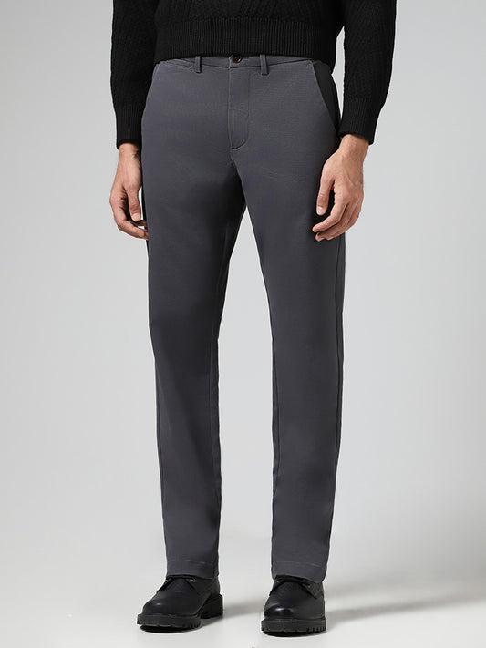 Ascot Solid Dark Grey Relaxed Fit Denim Jeans