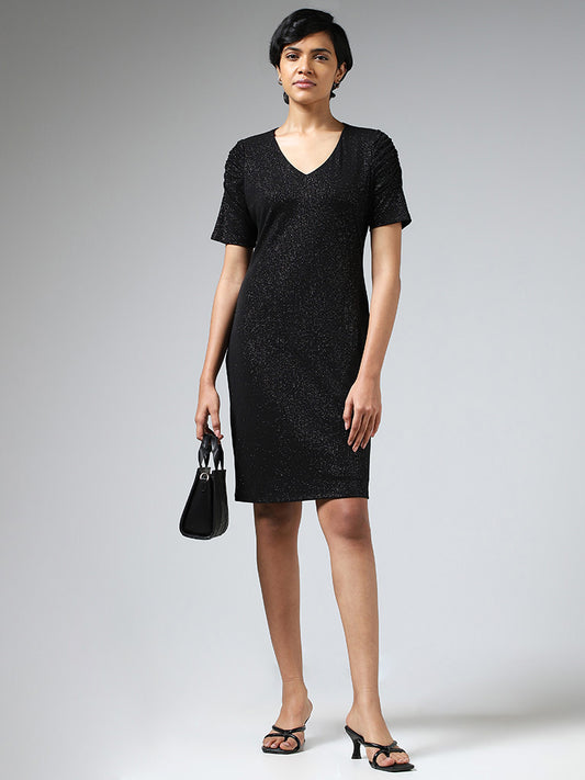 Wardrobe Black Shimmer Dress
