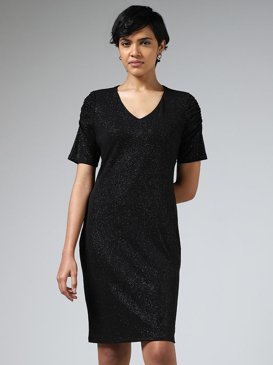 Wardrobe Black Shimmer Dress