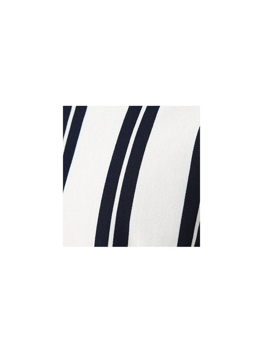 WES Casuals Off White Striped Slim Fit Polo T-Shirt