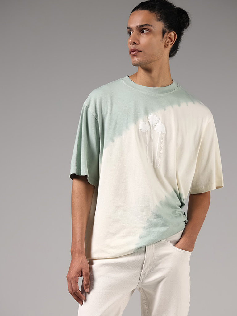 Nuon Off White Graphic Printed Relaxed Fit T-Shirt
