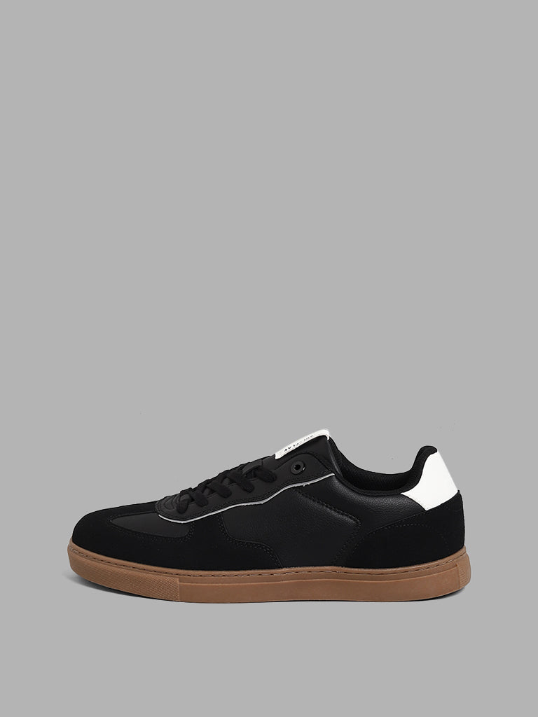 SOLEPLAY Black Detail Lace-Up Sneakers