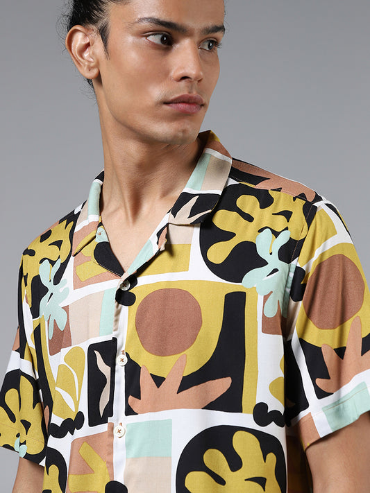 Nuon Multicolor Abstract Printed Relaxed-Fit Shirt