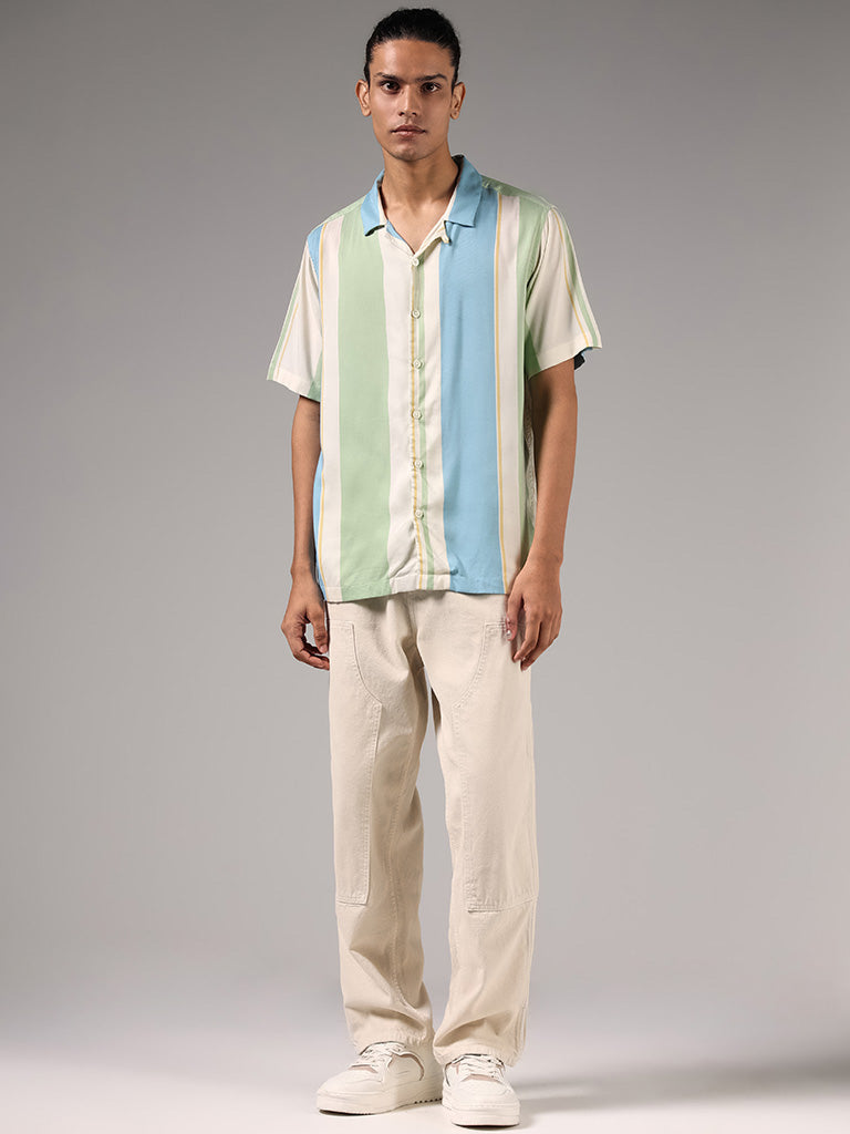 Nuon Multicolor Striped Relaxed Fit Shirt