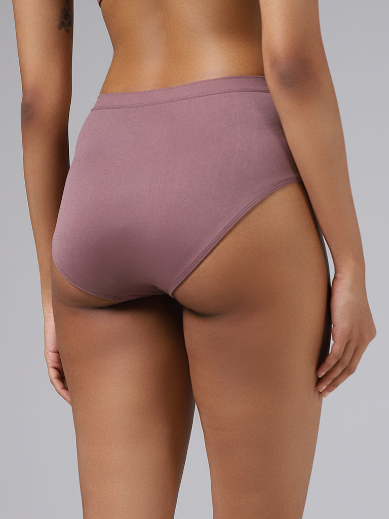 Wunderlove Solid Dusty Rose Seamless Full Brief