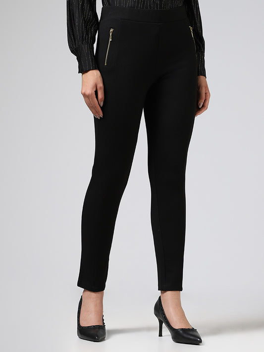 Wardrobe Solid Black Pants