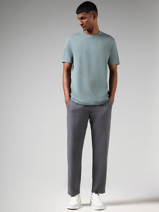 ETA Self Charcoal Cotton Relaxed Fit Chinos