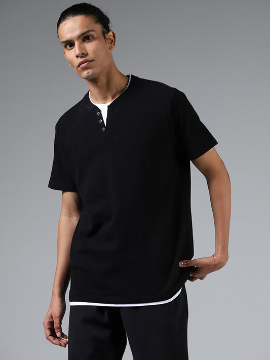 ETA Black Slim-Fit T-Shirt