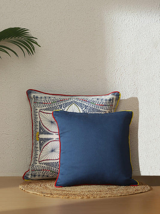 Westside Home Solid Blue Cushion Cover